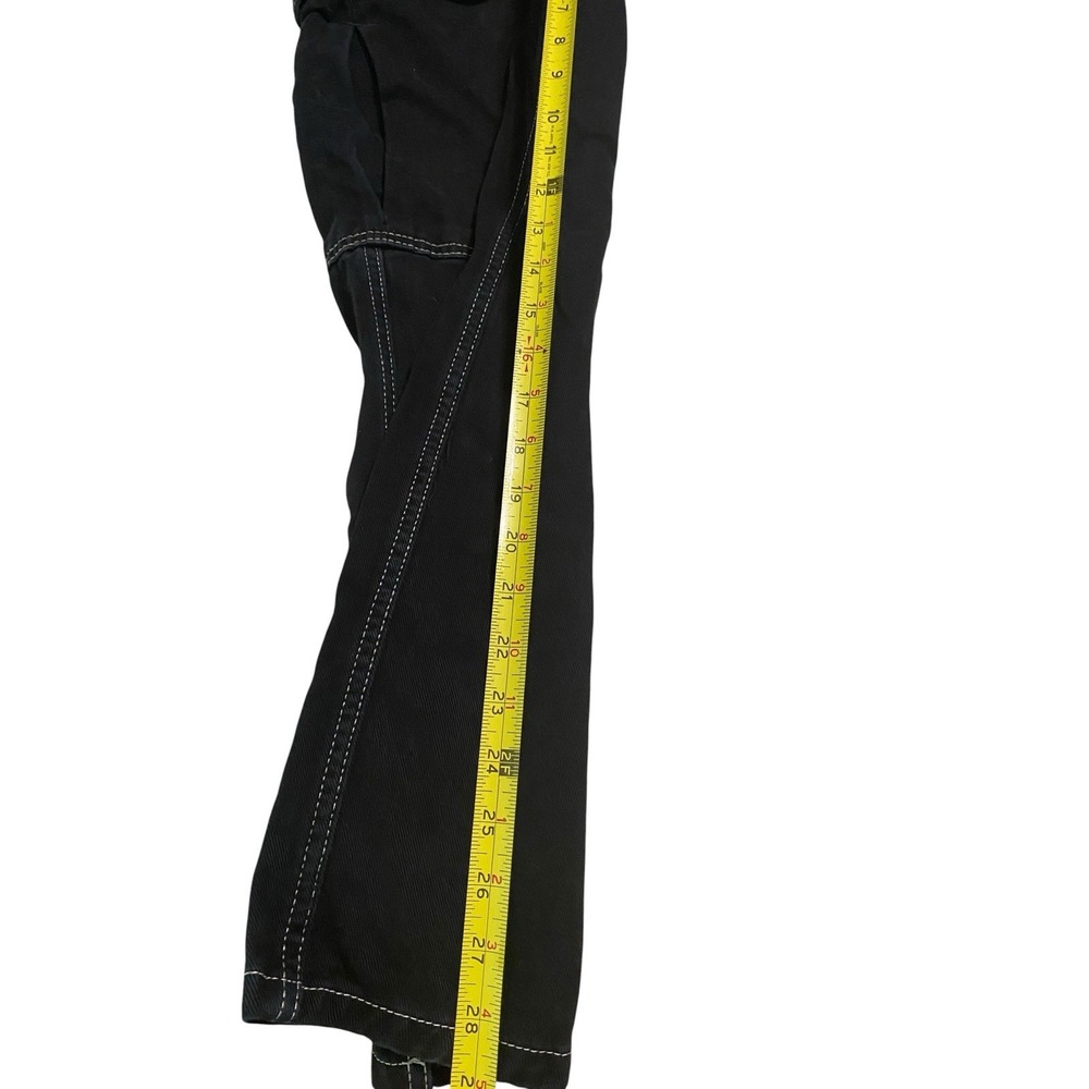 BDG Urban Outfitters Contrast Stitch Cargo Pants Wide Leg Black 29 Y2K Skater - Picture 7 of 11